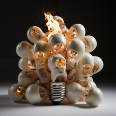 Stress-induced burning light bulbs