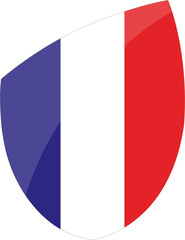 France flag in rugby icon style