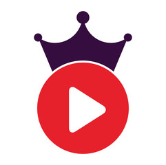 King Video vector logo design template. Royal film logo design vector.