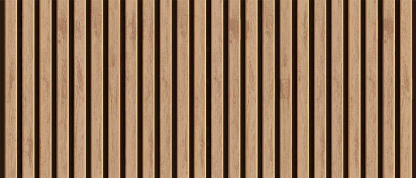 Wooden textured slats for advertising banners. Mockup for store fronts. Vector background