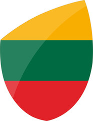 Fototapeta premium Lithuania flag in rugby icon style