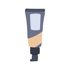 liquid foundation cream cartoon. cosmetic beige, tone smear, fashion product liquid foundation cream sign. isolated symbol vector illustration