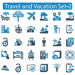 Travel and Vacation Set vector illustration