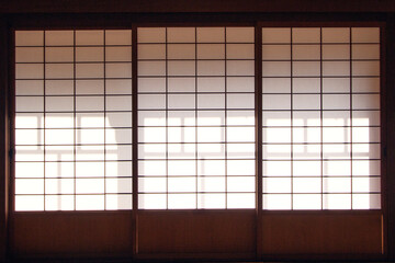 Windows of a traditional Japanese house, Abstract and pettern background
