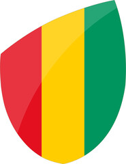 Guinea flag in rugby icon style