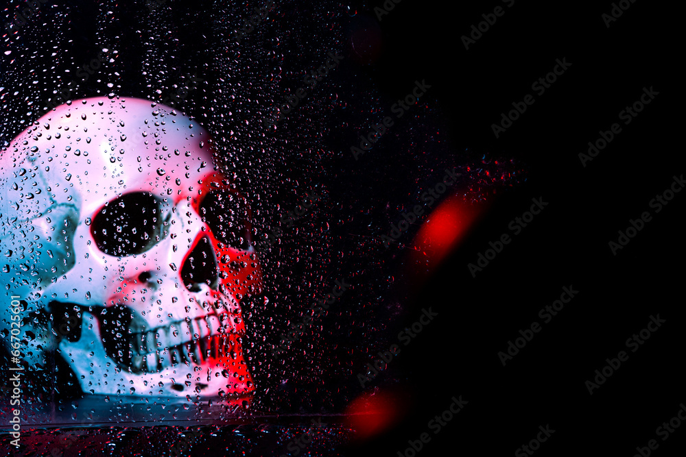 Sticker Scary skull Halloween