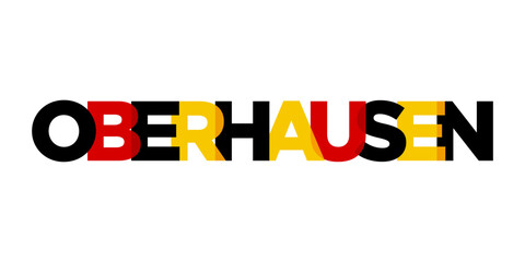 Oberhausen Deutschland, modern and creative vector illustration design featuring the city of Germany for travel banners, posters, and postcards.