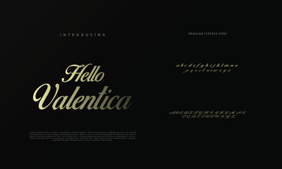 Abstract Calligraphy font alphabet. Minimal modern urban fonts for logo, brand etc. Typography typeface uppercase lowercase and number. vector illustration
