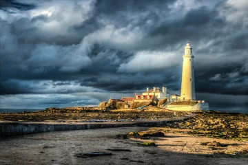 Tuinposter lighthouse on the beach hdr © Anthony