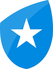 Somalia flag in rugby icon style