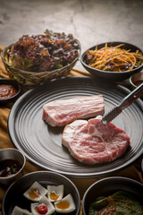 Assorted Grilled Pork Cuts, 돼지고기모듬세트