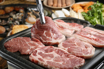 Assorted Grilled Pork Cuts, 돼지고기모듬세트