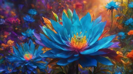 Obraz premium Beautiful colorful flower illustration