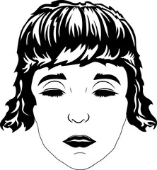 Women with Messy Bun Bandana Clipart mom life Woman's face Middle finger  Middle Finger Hand SVG Bundle Humor Funny prints skeleton vector Cartoon hand