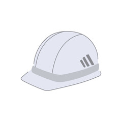construction helmet builder cartoon. safety work, industry equipment, industrial tool construction helmet builder sign. isolated symbol vector illustration