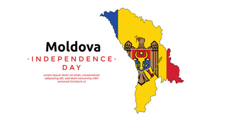 Moldova independence day social media banner design