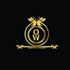 creative golden latter logo design