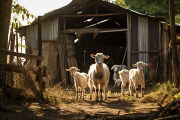 Goats on farm