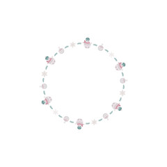 Round New Year frames, vector.