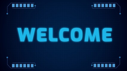 Blue Technical Background PowerPoint Welcome slide