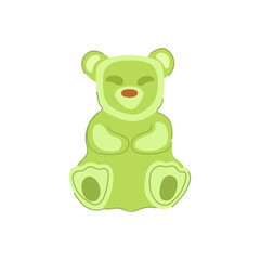 pudding jelly cartoon. snack candy, tasty strawberry, dish cute pudding jelly sign. isolated symbol vector illustration