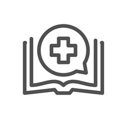 Fototapeta premium Healthcare and medicine related icon outline and linear vector.