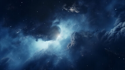 Naklejka na ściany i meble Space nebula panorama equirectangular projection environment 