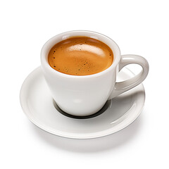 Cup of Espresso Coffee on transparent png. Ai generative.