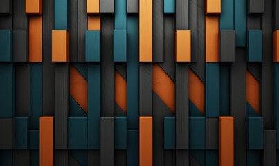 abstract geometric background with orange and black stripes.
