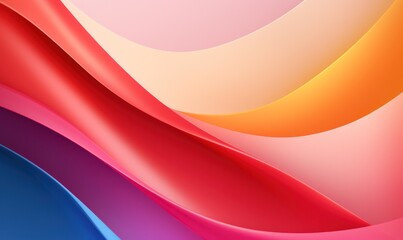 abstract colorful background with curved lines,  illustration, horizontal.