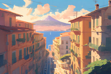 a trip to a beautiful seaside village. Generative AI