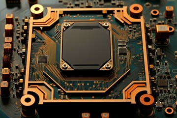 Fototapeta premium Librarian circuit boards tracks artistically shape distinctive and symbolic forms