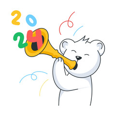 Obraz premium Bear Horn 