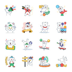 Handy Doodle Stickers of Circus Acts 

