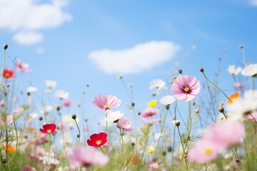 Obraz na płótnie Canvas Spring Blooms under Blue Sky