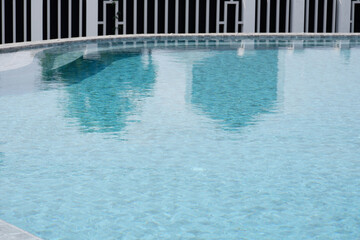 Fototapeta na wymiar Swimming pool with beautiful modern design.