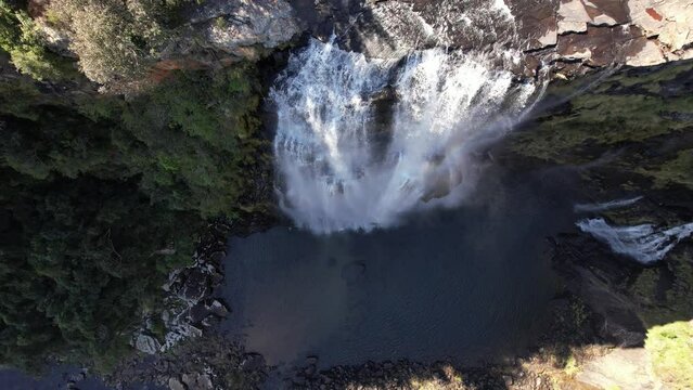 Aerial view of Lisbon Falls in Graskop, Mpumalanga, South Africa
