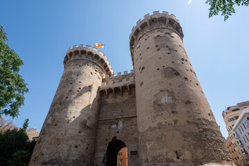 Valencia, Spain - August 20, 2023: Torres de Quart