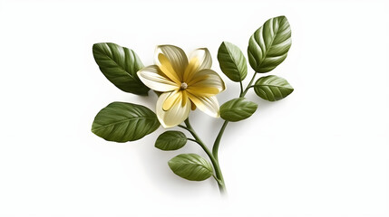 flower isolated floral nature plant spring leaf background summer generative Ai.