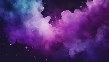 Hand painted dark purple color with watercolor texture Abstract background