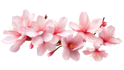 Fototapeta na wymiar A bunch of beauty pink flowers , transparent PNG