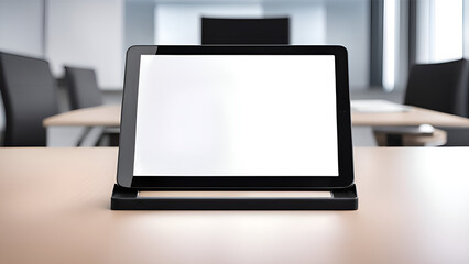 Tablet mockup with white screen.
