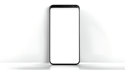 Smartphone mockup with blank screen.