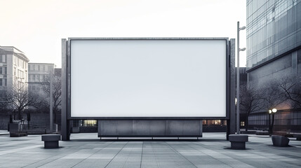 Large horizontal blank advertising