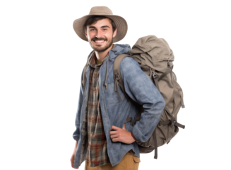 Happy traveler cut out