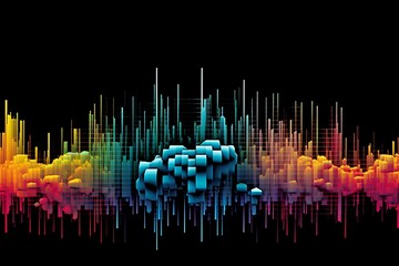 Sound intensity level. Generative AI - obrazy, fototapety, plakaty