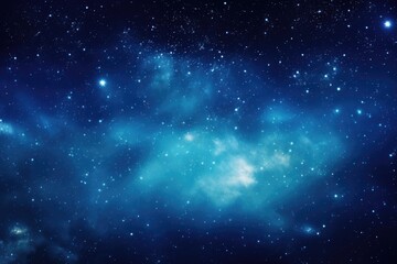 Fototapeta premium Night sky with stars. Universe filled with clouds, nebula and galaxy. Landscape with gradient blue and purple colorful cosmos with stardust and milky way. Magic color galaxy, space background 