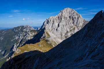 Planjava mountain, 2396 meters, julian alps, Slovenia, Central Europe,