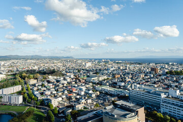 Obraz premium 五稜郭タワーからの景色 函館市街 街並み