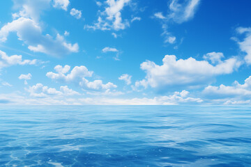 푸른 하늘과 바다, the blue sky and the sea - obrazy, fototapety, plakaty
